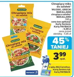 Carrefour Market Chrupiący mix do sałatek WŁOSKI 100g BAKALLAND oferta