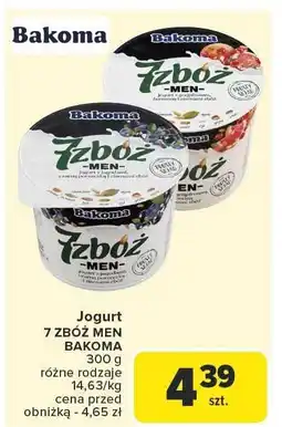 Carrefour Market Jogurt 7 zbóż men bakoma 300g oferta
