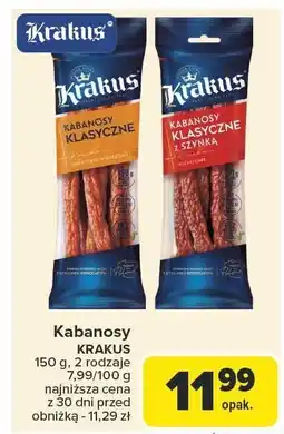 Carrefour Market Kabanosy klasyczne 150g Krakus oferta