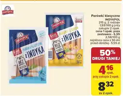 Carrefour Market Parówki klasyczne z indyka 215g Indykpol oferta