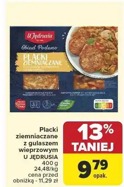 Carrefour Market Placki ziemniaczane z gulaszem wieprzowym U Jędrusia 400g oferta