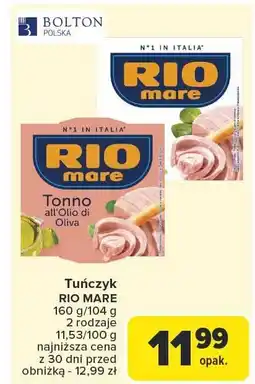 Carrefour Market Tuńczyk RIO MARE 160g/104g oferta