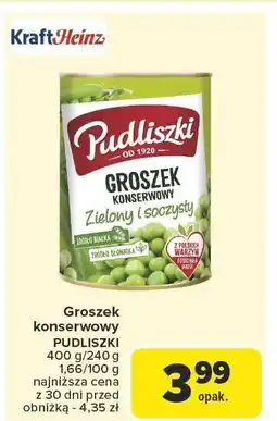 Carrefour Market Groszek konserwowy Pudliszki 400 g/240 g oferta