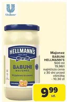 Carrefour Market Majonez Babuni Hellmann's 500ml oferta