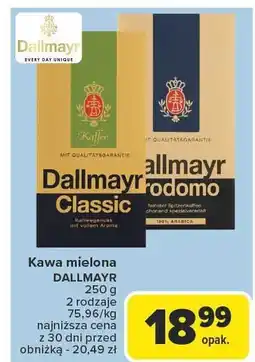 Carrefour Market Kawa mielona Dallmayr Classic 250g oferta