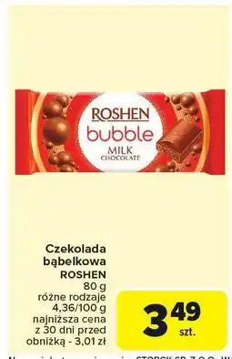 Carrefour Market Czekolada bąbelkowa ROSHEN milk 80g oferta