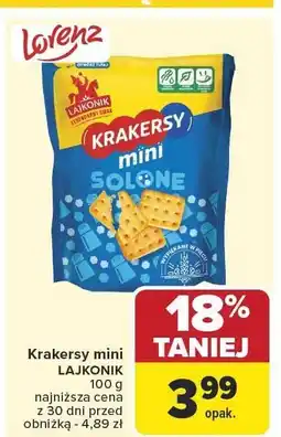 Carrefour Market Krakersy mini lajkonik solone 100g oferta