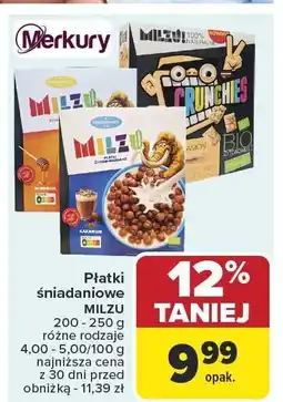 Carrefour Market Płatki śniadaniowe MILZU kakao 200g oferta