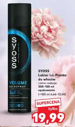 Kaufland Syoss Lakier lub Pianka do wŁosw oferta