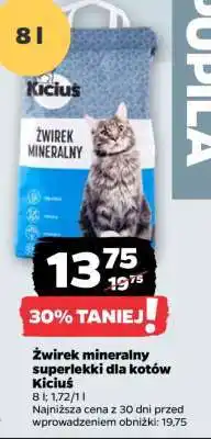 Netto żwirek mineralny superlekki dla kotów Kiciuś oferta