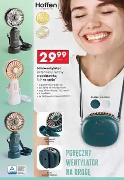 Biedronka Minwentylator przenośny ręczny z podstawką lub na szyję oferta