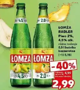 Kaufland Piwo Łomża Radler Cytrusowy oferta