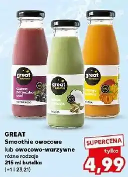 Kaufland Smoothie czarna porzeczka acai Great oferta