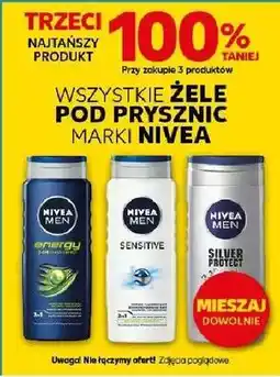 Kaufland Żel pod prysznic energy Nivea Men Deep oferta