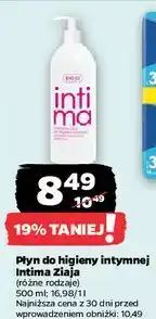 Netto Kremowy płyn do higieny intymnej z kwasem mlekowym Ziaja Intima oferta