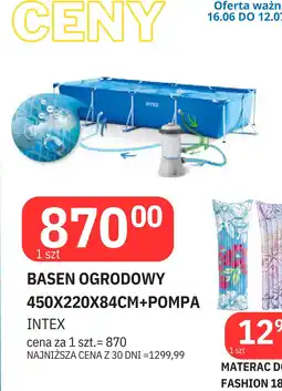 E.Leclerc Basen na stelażu 450 x 220 84 cm Intex oferta