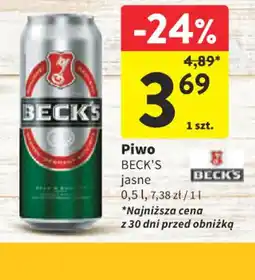Intermarche Piwo Beck's jasne oferta