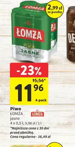 Intermarche Piwo Łomża jasne oferta
