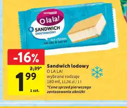 Intermarche Sandwich lodowy O La La! oferta