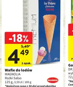 Intermarche Wafle do lodów Magnolia Rożki Salso oferta