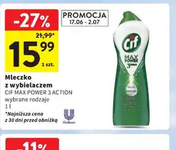 Intermarche Mleczko z wybielaczem Cif Max Power 3 Action oferta