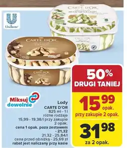 Carrefour Market Lody CARTE D'OR Pistachio Delight 825 ml oferta