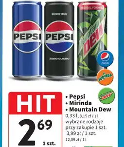 Intermarche Pepsi, Mirinda, Mountain Dew oferta