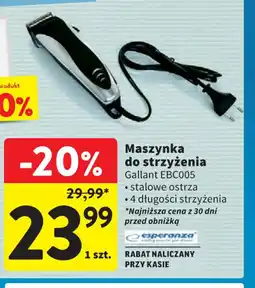 Intermarche Esperanza maszynka do strzyżenia gallant ebc005 oferta