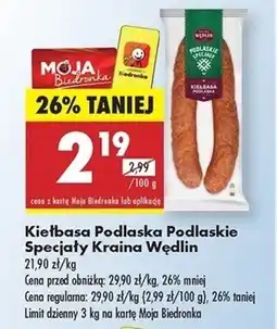 Biedronka Kiełbasa Kraina Wędlin oferta