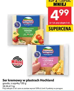 Lewiatan Ser kremowy w plastrach Hochland z szynką 130g oferta