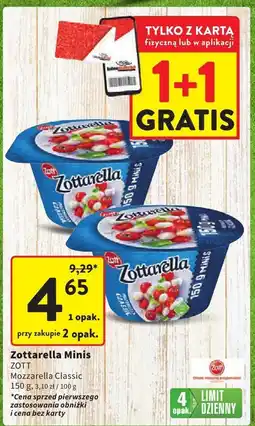 Intermarche Mozzarella Zottarella Minis 150g oferta