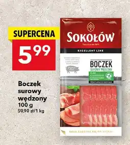 Lewiatan Boczek surowy wędzony Sokołów 100g oferta