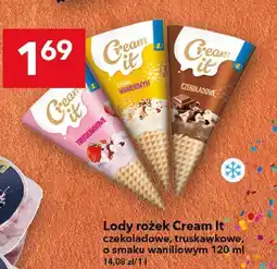 Lewiatan Lody rożek Cream It o smaku waniliowym 120 ml oferta