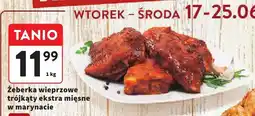 Intermarche Żeberka wieprzowe trójkąty ekstra mięsne w marynacie Intermarche oferta