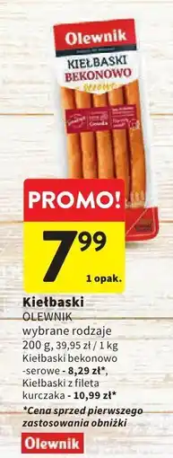 Intermarche Kiełbaski bekonowo-serowe 200g Olewnik oferta