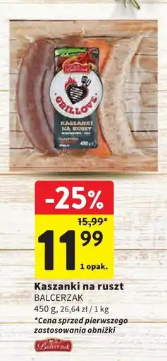 Intermarche Kaszanki na ruszt Balcerzak 450g oferta