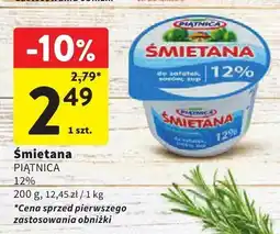 Intermarche Śmietana Piątnica 12% 200g oferta