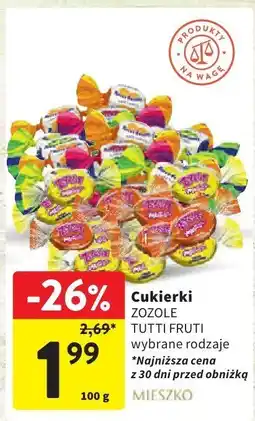 Intermarche Cukierki Zozole Tutti Fruti 100g oferta