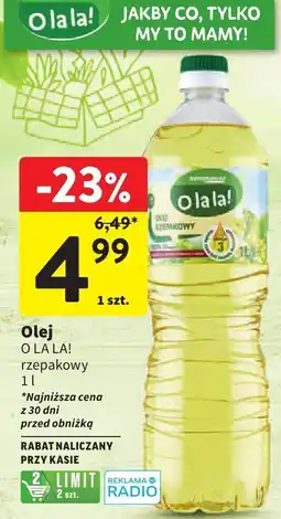 Intermarche Olej rzepakowy 1l O LA LA! oferta