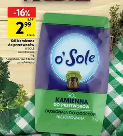 Intermarche Sól kamienna do przetworów o'Sole 1kg oferta