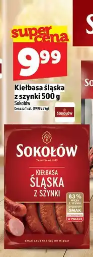 Topaz Kiełbasa śląska z szynki 500g Sokołów oferta