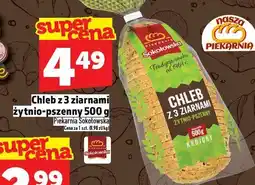Topaz Chleb z 3 ziarnami żytnio-pszenny 500g Piekarnia Sokołówka oferta