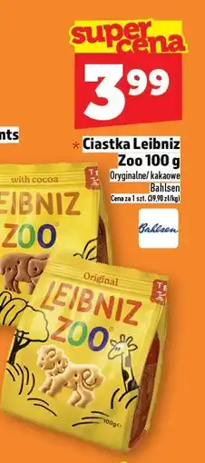 Topaz Ciastka Leibniz Zoo 100g Bahlsen oferta