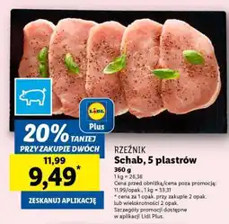 Lidl Rzeźnik Schab, 5 plastrów oferta