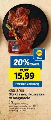 Lidl GRILL&FUN Steki z nogi kurczaka w marynacie oferta