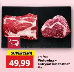 Lidl Wołowina - antrykot lub rostbef oferta
