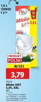Lidl PILOS Mleko UHT 3,2%, XXL oferta