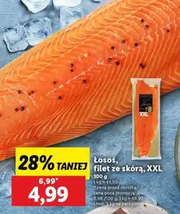 Lidl Łosoś, filet ze skórą, XXL oferta