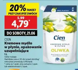 Lidl Cien Kremowe mydło w płynie, opakowanie uzupełniające oferta