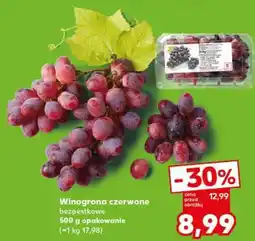 Kaufland Winogrona czerwone bezpestkowe 500 g opakowanie oferta